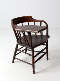antique Crocker Chair Company Windsor writing arm chair