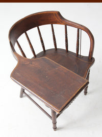 antique Crocker Chair Company Windsor writing arm chair
