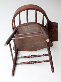 antique Crocker Chair Company Windsor writing arm chair