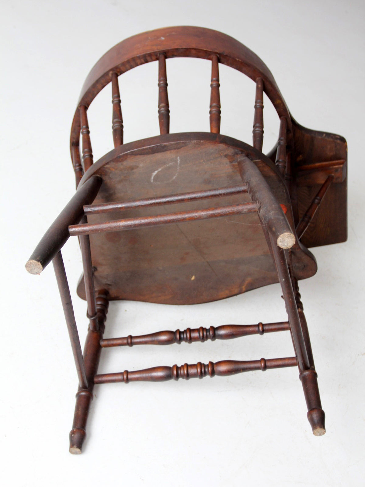 antique Crocker Chair Company Windsor writing arm chair