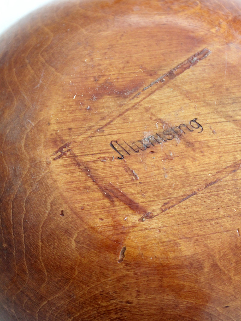 vintage Munising wood bowl