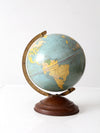 1940s Replogle 8 inch tin globe