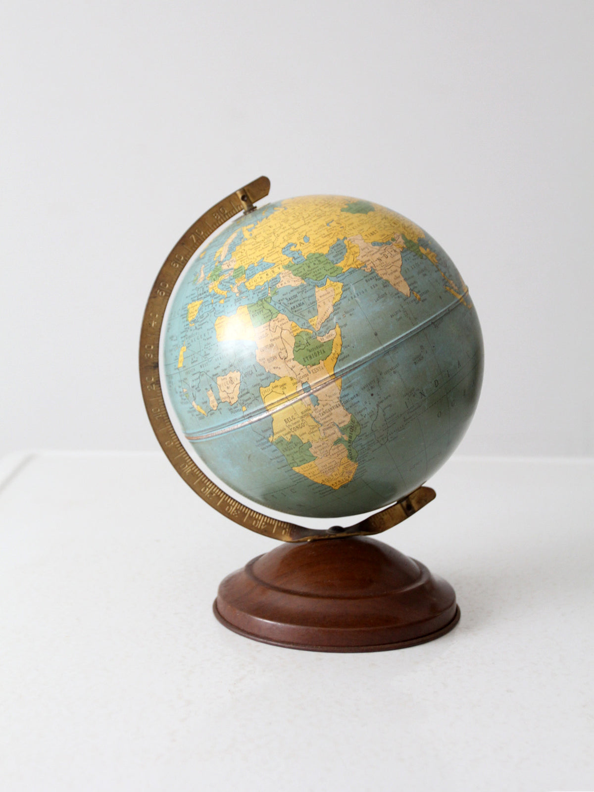 1940s Replogle 8 inch tin globe