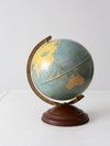 1940s Replogle 8 inch tin globe