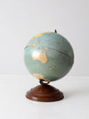 1940s Replogle 8 inch tin globe