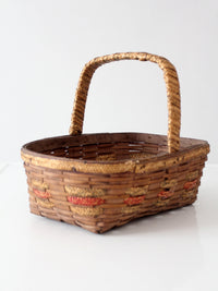 vintage woven gathering basket