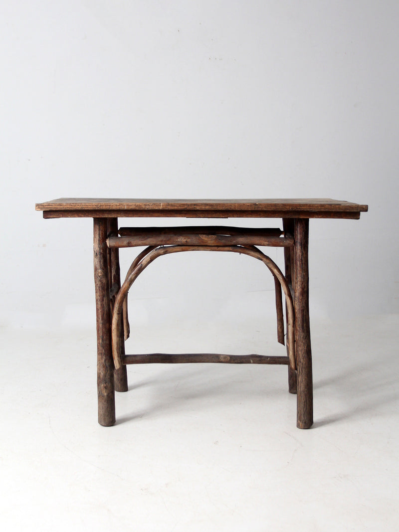 antique rustic hickory table