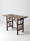 antique rustic hickory table