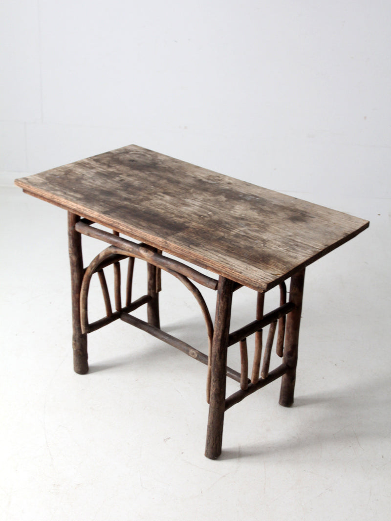 antique rustic hickory table