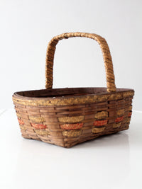 vintage woven gathering basket