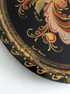 vintage hand painted rosemaling wood tray