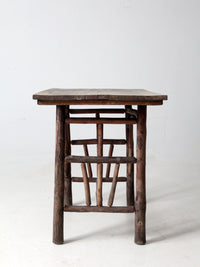 antique rustic hickory table