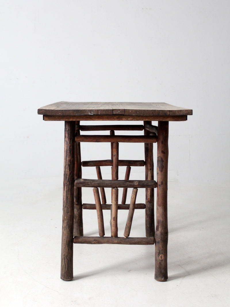 antique rustic hickory table