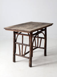 antique rustic hickory table