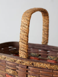 vintage woven gathering basket