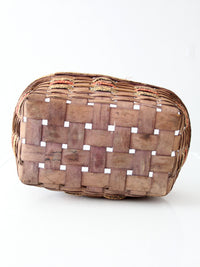 vintage woven gathering basket