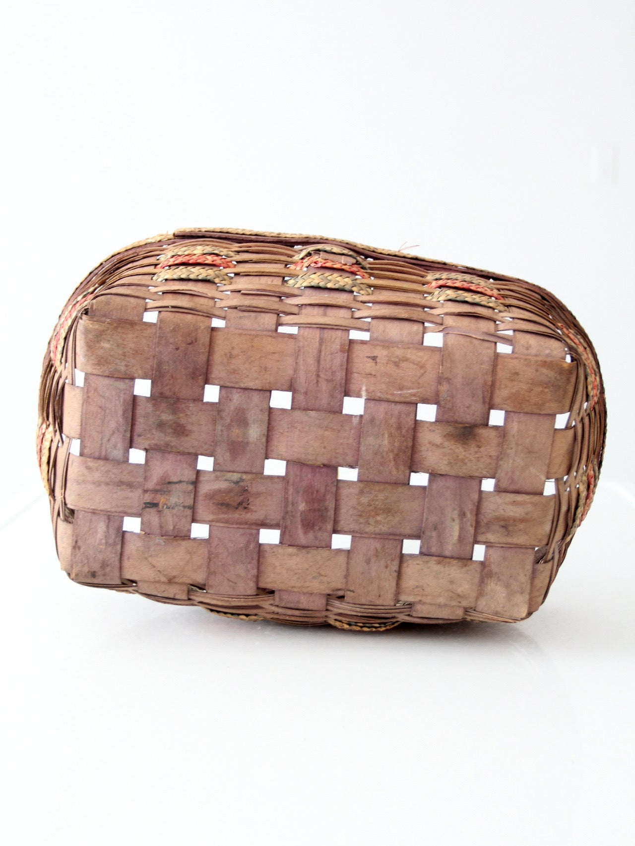 vintage woven gathering basket