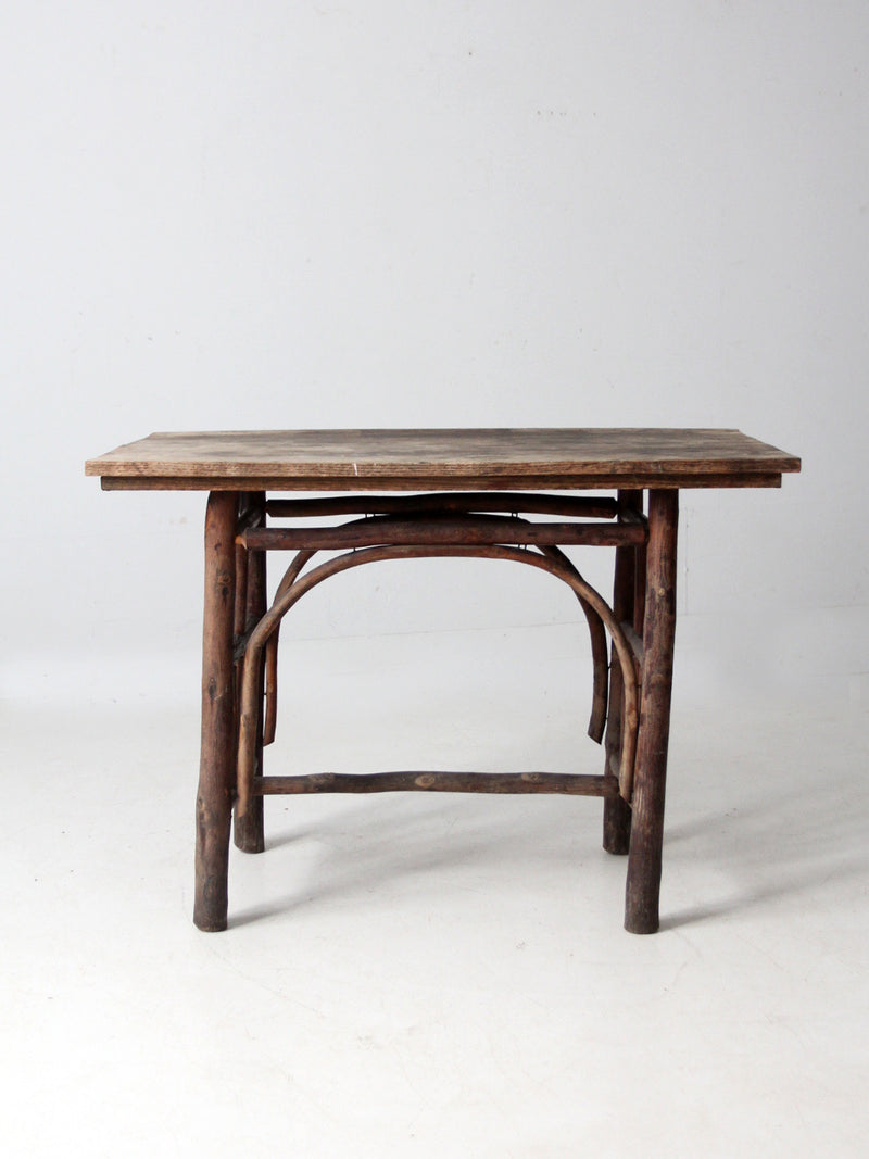 antique rustic hickory table