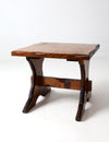 vintage rustic lodge style side table