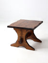 vintage rustic lodge style side table