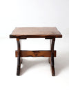 vintage rustic lodge style side table