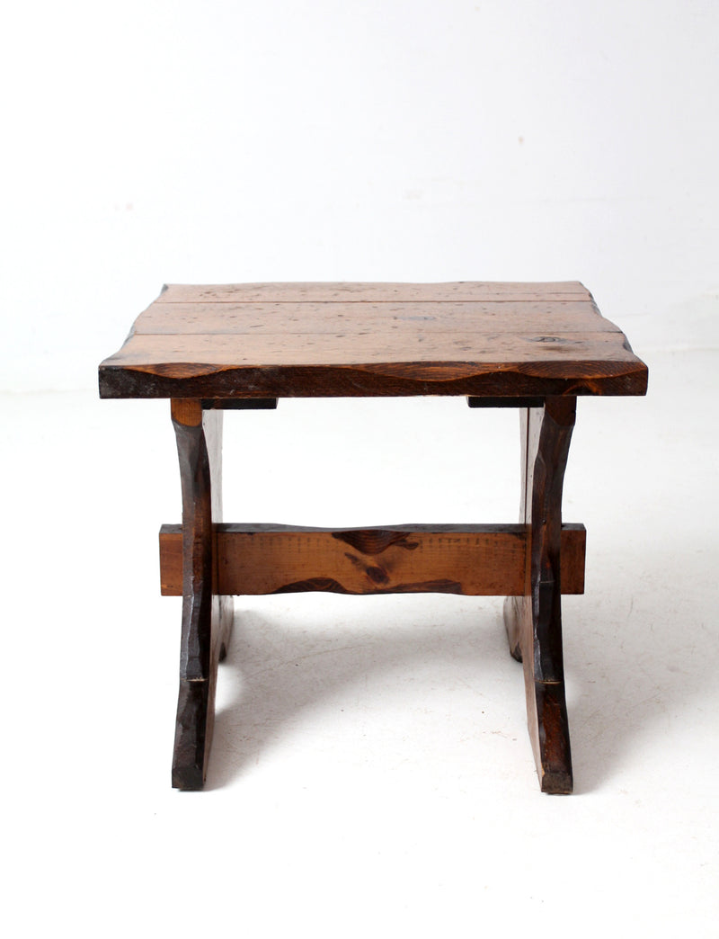 vintage rustic lodge style side table