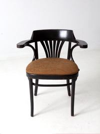 vintage bentwood chair with upholstered seat