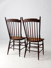 late 19th century cane seat spindle chairs pair