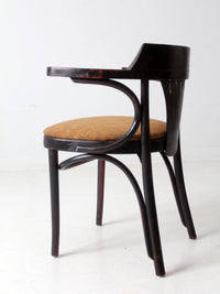 vintage bentwood chair with upholstered seat