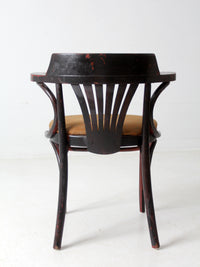 vintage bentwood chair with upholstered seat