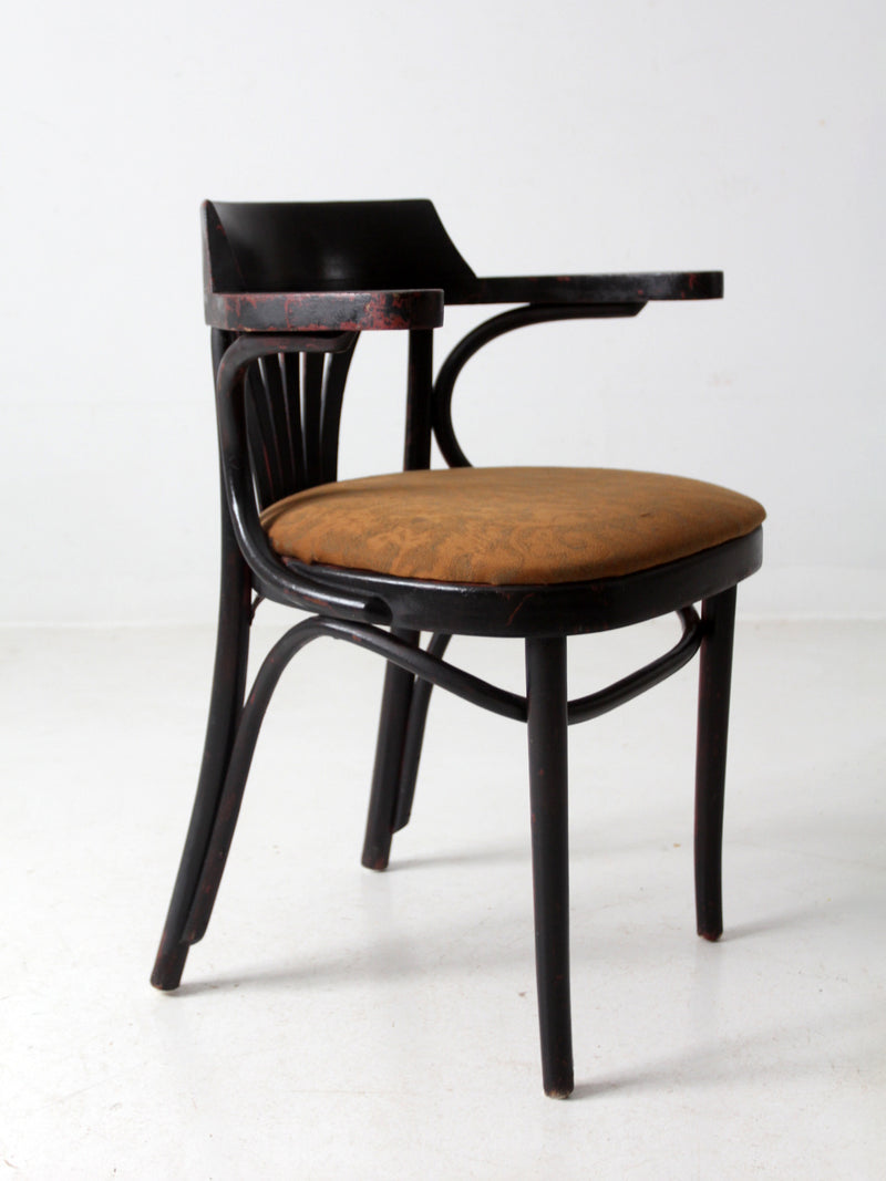 vintage bentwood chair with upholstered seat