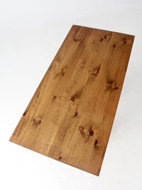 vintage Singer iron base table with wood top