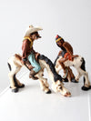 1970s Universal Statuary American West statues pair