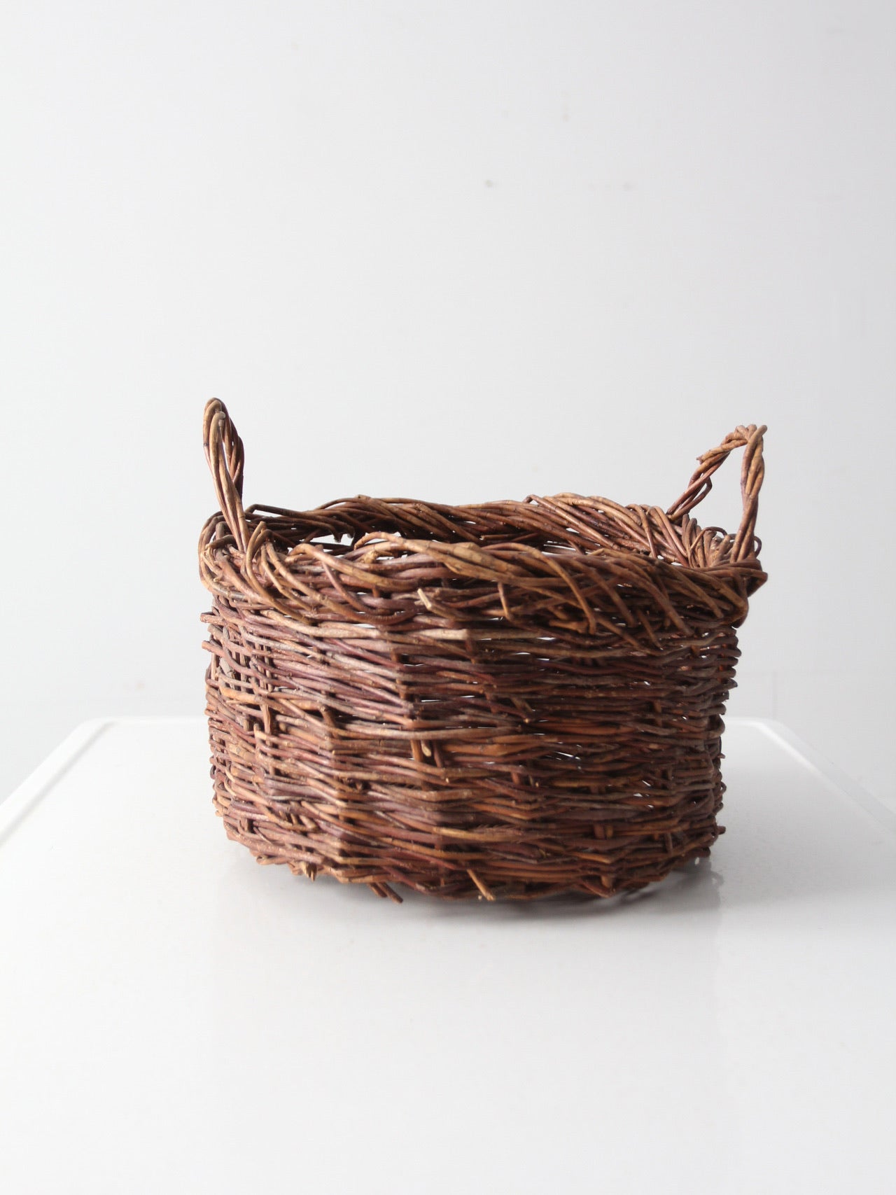 vintage wicker harvest basket