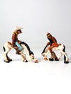 1970s Universal Statuary American West statues pair