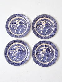 1930s Allerton's blue willow plates | set of 4