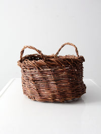 vintage wicker harvest basket