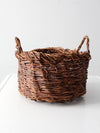 vintage wicker harvest basket