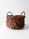 vintage wicker harvest basket