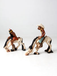 1970s Universal Statuary American West statues pair