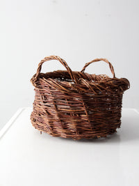 vintage wicker harvest basket