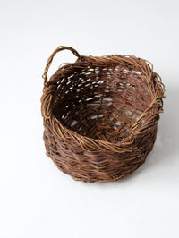 vintage wicker harvest basket