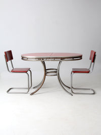mid-century red laminate dinette set