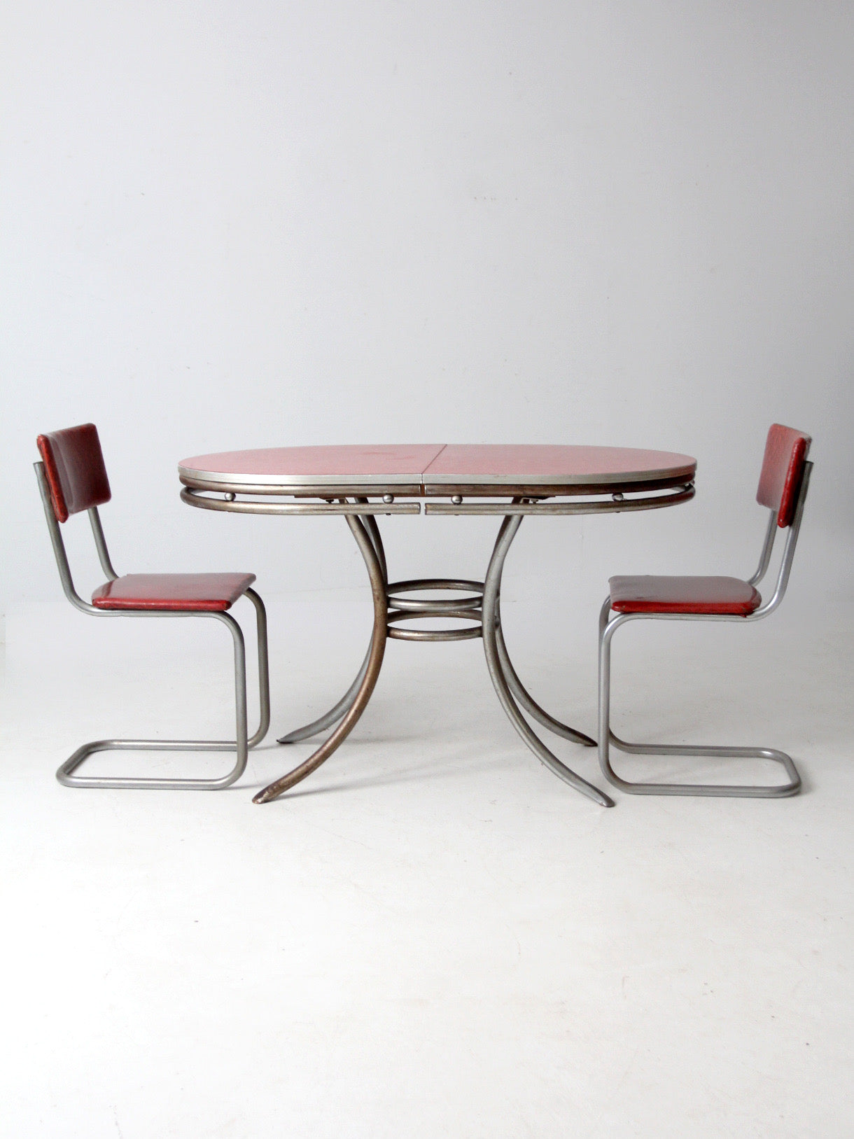 mid-century red laminate dinette set