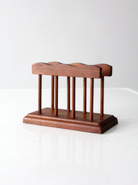 mid-century modern wood napkin holder