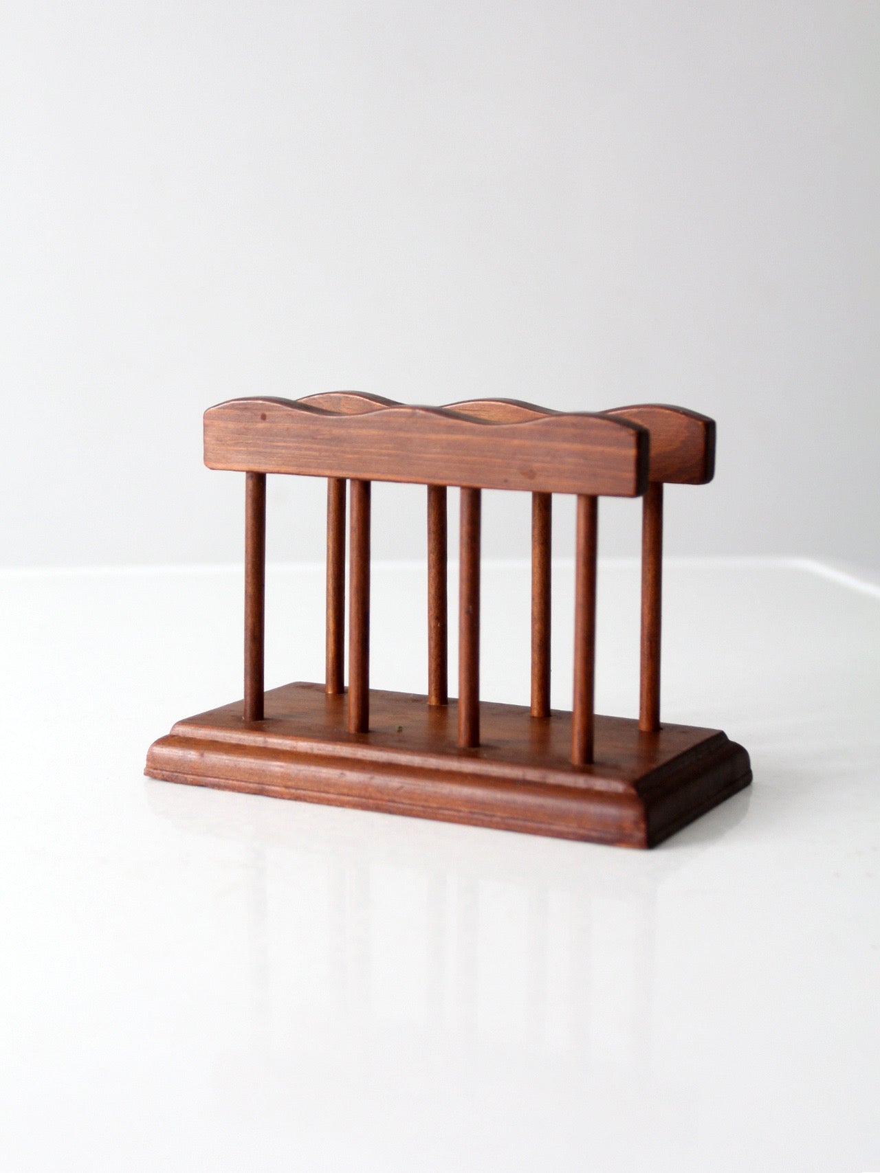 mid-century modern wood napkin holder