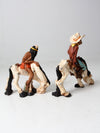 1970s Universal Statuary American West statues pair