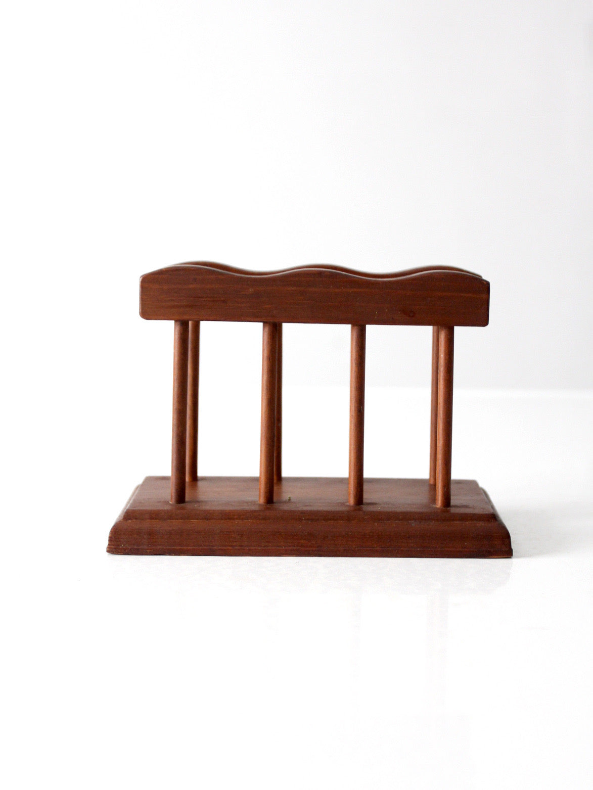 mid-century modern wood napkin holder