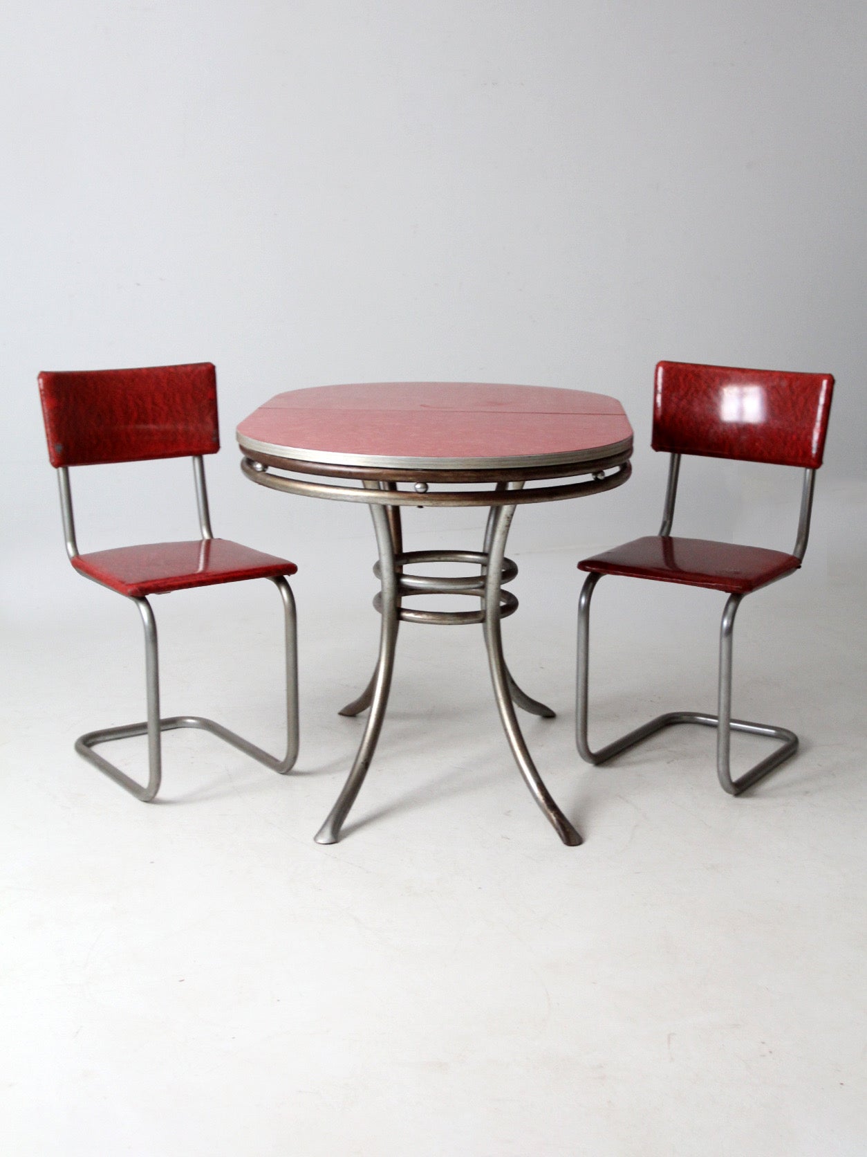 mid-century red laminate dinette set