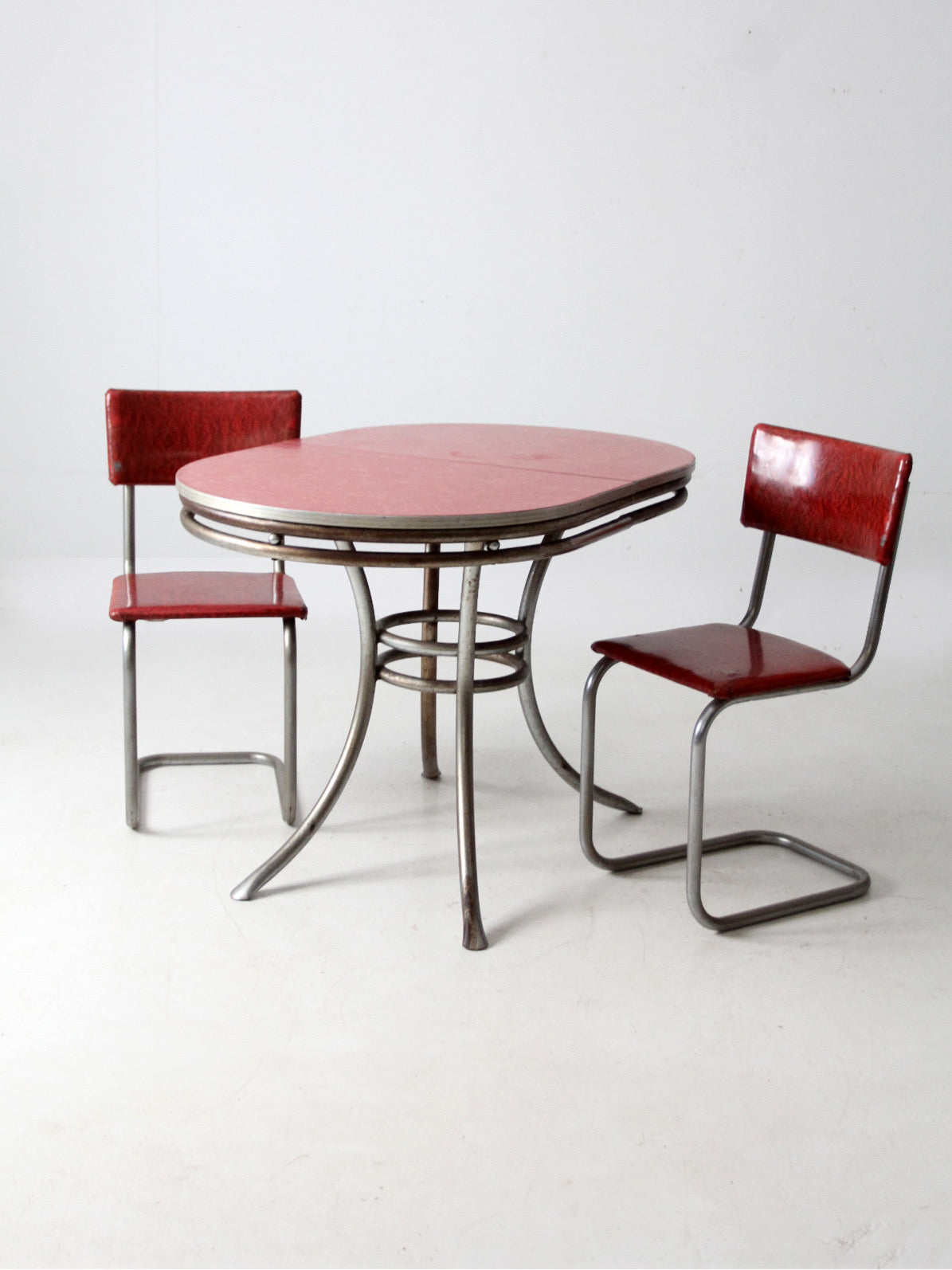 mid-century red laminate dinette set